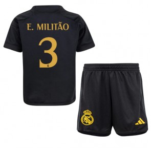 Maillot de foot Real Madrid Eder Militao #3 Troisième enfant 2023-24 Manches Courte (+ pantalon court)